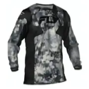 Fly Racing Patrol Mens Motocross Kryptek Grey/Black Jerseys-Large