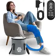 Ice Machine for Knee After Surgery with Programmable Controller, 12 Quart Foldable Cooler Bucket, Light Grey