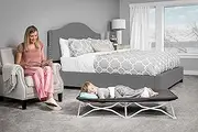 Regalo Portable My Cot, Gray, Toddler Cot, 48" Long, 24.5" Wide, Toddler Bed, Includes Fitted Sheet