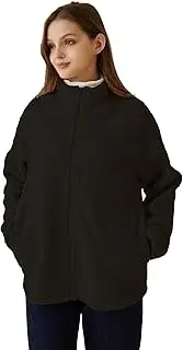 [POWER FLOWER] Women's Sherpa Fleece Lined Hooded Jacket, Winter Coat for Women, Casual Winter Coat with Pockets