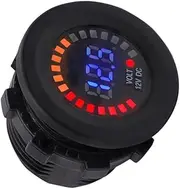 Color Screen Voltmeter Waterproof Car Volt Meter Automotive Motorbike Voltmeter Digital Display Voltmeter Dc 12v Volt Meter Gauge Black