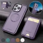 For iPhone 16 15 14 13 12 11 Pro Max XR SE 8 Removable Leather Wallet Case Cover
