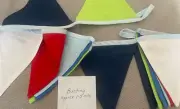 bunting flags fabric Handmade Approx 2.5m