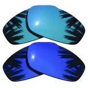 Ice Blue&Purple Blue Replacement Lenses for-Oakley Blender Sunglasses Polarized