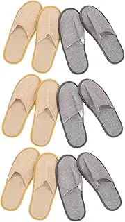 FRCOLOR 6 Pair Disposable Slippers Lightweight Portable Soft Spa Slippers Non-slip Ideal for Home Hotel Spa Beauty Salons