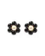 kate spade new york Stone & Enamel Large Petal Puff Stud Earrings