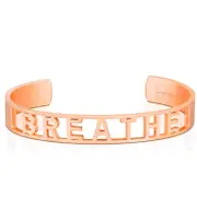 MANTRABAND 美國悄悄話 BREATHE 玫瑰金手環 新款小寬版 慢慢呼吸