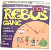 REBUS GAME 3d View-Master 3 Reel Packet NEW SEALED