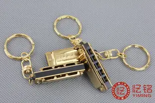 SUZUKI 鈴木S-5 五孔十音 迷你款鑰匙扣小口琴 金色兒童口琴