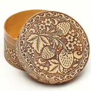 Wood Birch Bark Casket Box Nature Organikprodukt