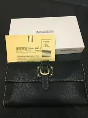 DOONEY & BOURKE Black Leather Checkbook Wallet – WX31 BL