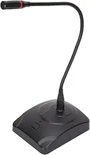 USB Computer Microphone Desktop,Gooseneck Mic with One Key Button,Omnidirectional Condenser Microphone,LED Indicator, Plug & Play,for Conferences Broadcast Recording