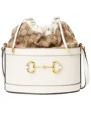 Gucci Horsebit 1955 Bucket Bag in White