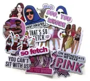 Mean Girls Movie Themed Set of 27 Assorted Stickers Decal Set
