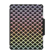 iPad Pro 12.9-inch (5th/6th gen) Impact Folio Case Pastel Rainbow Mermaid Scales Transparent
