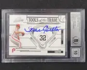 Steve Carlton signed 2005 Absolute Memorabilia Tools #32 card BAS 10 auto