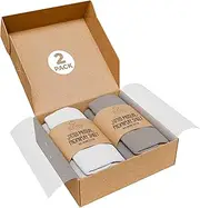 Pack and Play Sheets Fitted - Portable Mini Crib Mattress Sheet for Boys & Girls - Soft Muslin Cotton Playard Sheets - Play Yard Mattress Cover - Fits Most Pack n Play - Safe and Snug for Baby 2 Pack