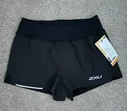 NWT! 2XU Women's Aero 2-in-1 3 Inch Run Shorts w/ Zip Pocket, Reflective, Small