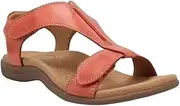 [AFNCVTM] Women Sandals Summer Solid Orthopedic T-Strap Hook Loop Ladies Wedges Beach Shoes Plus Size Sandalias