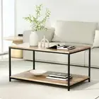 Artiss Coffee Table Rectangular 93CM Walnut Olin