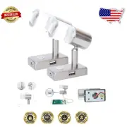 2-Pack 12V LED Reading Lights with Touch Control & USB Port - Ideal for Caravans