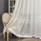 1PC Luxury Curtains Sheer Living Room Lace Window Screen Kitchen Tulle Drapes
