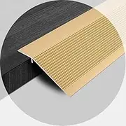 Threshold Transition Strip for Doorways, 35.4" Metal Floor Transition Strip Replacement, Aluminum Floor Reducer Molding for Carpet/Entry Door/Tile/Wheelchair (Color : Titanium Gold, Size : 1pcs)