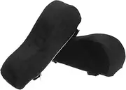 KALLORY 1 Pair Gaming Chair Armrest Pads Memory Foam Elbow Cushions for Office Home Wheelchair and Gaming Chairs Comfortable Easy to Clean with Hidden Zipper Black Pair