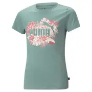 Puma Essentials+ Flower Power Crew Neck Short Sleeve T-Shirt Youth Girls Size S