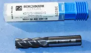 New Benchmark Carbide End Mill 3/8 dia. 4 flute 1" LOC 0.060"cr 2-1/2"OAL