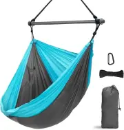 Hammock Chair, Portable Large Hanging Rope Swing - Lightweight Nylon Parachut...