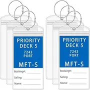 ETERNALLOOG Cruise Luggage Tags (6 Pack) - Clear Waterproof Labels for Royal Caribbean and Celebrity Ships