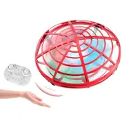 5 Induction Quadcopter Mini Drone with Colourful Lights - Red Remote
