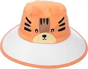 [WATIIFUFU] Lovely Toddler Sun Hat Children's Bucket Hat Adorable Animal Patterns Chinlon Material Orange