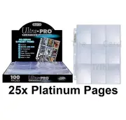 25x Ultra PRO 9-Pocket Platinum Binder Pages Standard Cards Pokemon AFL NRL MTG