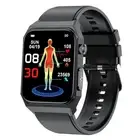 1.91 Inch Waterproof Ecg Smart Watch With Silicone Band Ip68 Black plastic,silic