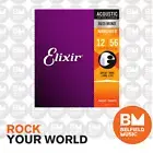 Elixir 11077 Acoustic Guitar Strings Nanoweb Light-Medium 12-56 80/20 A-NW-LM