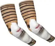 [FHEDVBN] Guinea Pigs Arm Sleeves Compression Arm Covers for Men Women Outdoor Sun Sleeves Cooling Sports Sleeve, Black