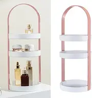 3 Layer Round Storage Rack Handle for Bathroom (Roseate)