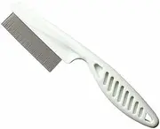 Pet Flea Comb for Cat Dog Grooming Hair Brush - Long Handle Grooming Comb for Pet Kitten Puppy Small Animal Flea Remove (White Large)