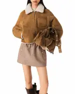 Maje Reversible Shearling Jacket