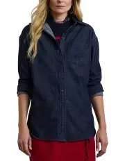 [Lauren Ralph Lauren] Relaxed Fit Denim Shirt in Blue