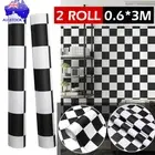 1/2X Black and White Checkered Wall Paper Roll for Kitchen Shelf Drawer Liner 3M