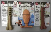 Ethical Pet 3 Pack of Bam-Bones Plus Durable Chew Toys for Dogs Combo Medium