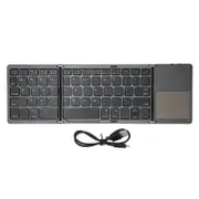 SSRGV Foldable BT Keyboard Ultra Thin Portable Pocket Travel Keyboard with Sensitive Touchpad for Smartphone Tablet Laptop