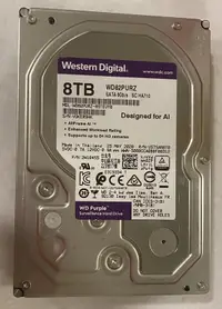 在飛比找露天拍賣優惠-二手WD 紫標8TB 3.5吋監控系統WD82PURZ 8T