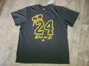 Vtg nwt Lakers Adidas 09 KOBE BRYANT #24 king of LA crown black mamba shirt 2x