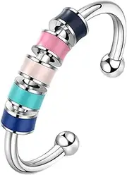 ERINGOGO Fidget Ring for Women Anxiety Relief Jewelry Rotatable Open Ring Design for