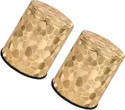 WEKAMOS 2Pcs Leather Dice Cup Cylindrical Cheating Game Tool for Ktv Fun Design Safe Material Unique Golden Pieces Pattern
