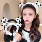 Furry Plush Headband Cartoon Makeup Headwear Exquisite Panda Hair Hoop Girl